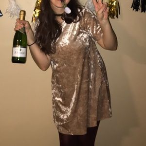 Crushed velvet dress